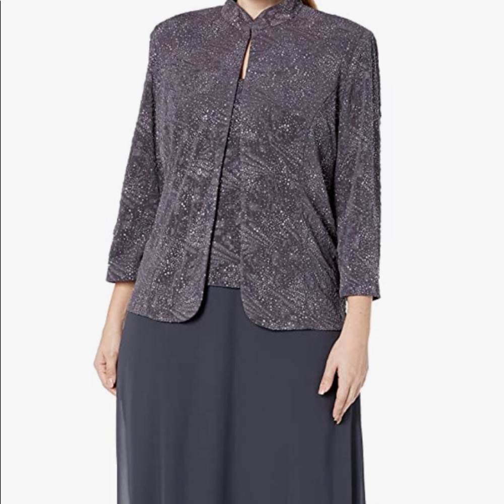 ALEX EVENINGS 18W Women long dress Mother of Bride